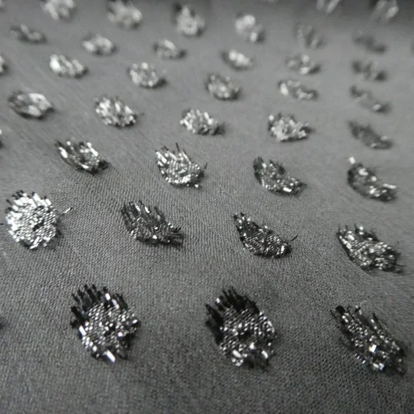 Vintage Lilly of California Sleeveless Blouse Black Sheer Cowl Neck Sparkley L - Picture 6 of 9